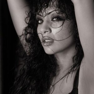 Sexy chick with wet hair