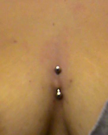 Cleavage piercing