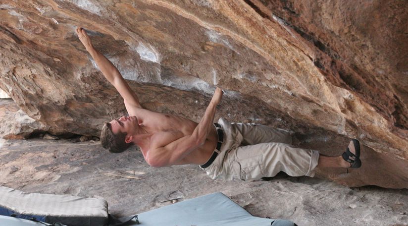 Climbing in Hueco Tanks, TX