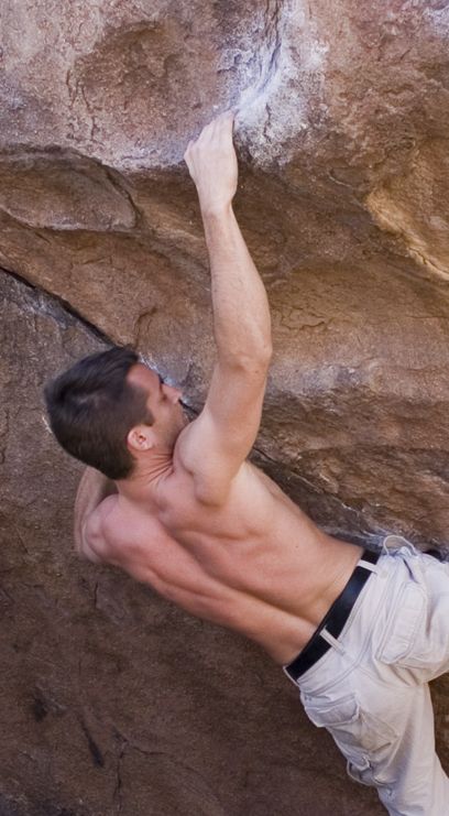 Climbing in Hueco Tanks, TX