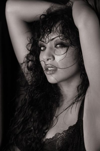 Sexy chick with wet hair