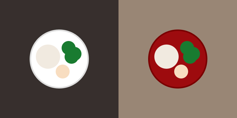 Easy ways to lose weight: plate color
