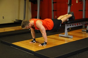 feet elvated pushup