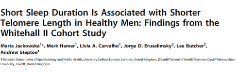 Sleep deprivation shortens men's lifespan