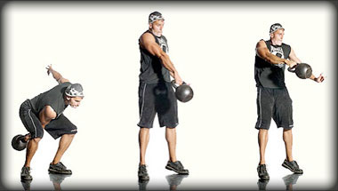 one-arm kettlebell swing