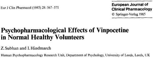 Your brain works better after two days of vinpocetine