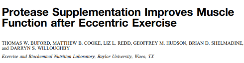 Enzyme supplement speeds up muscle recovery