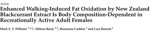 Blackcurrant extract increases fat oxidation during moderate-intensity exercise